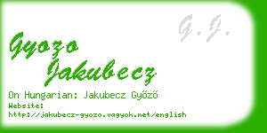 gyozo jakubecz business card